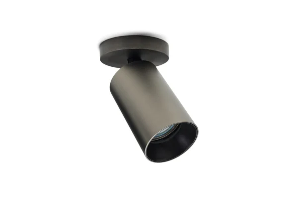 SpotOn Circle1 - SpotOn1 Circle GU10 W/Hole - Titanium
