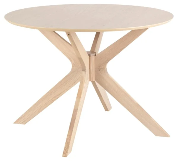 Espergærde rundt spisebord 105 cm bordplade hvidpigmenteret ege finer.