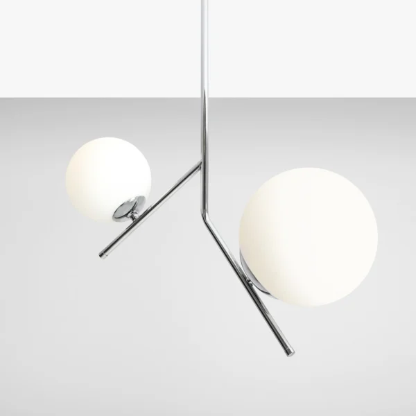 Arts - Loftlampe i og hvidt glas