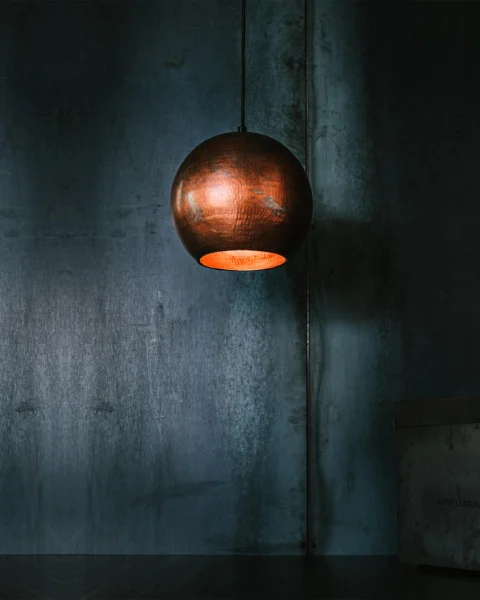 Brun kobberlampe 3 meter sort