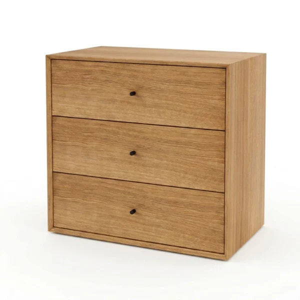 The Wood Box 5458 Kommode, m. 3 skuffer