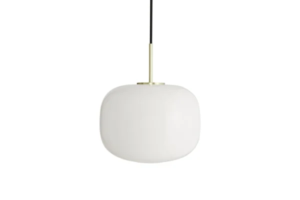 Cuscino Pendant - Cuscino Medium Pendant Opal White/Brass - E27