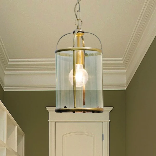 Glamour - loftlampe i bronze og glas, diameter