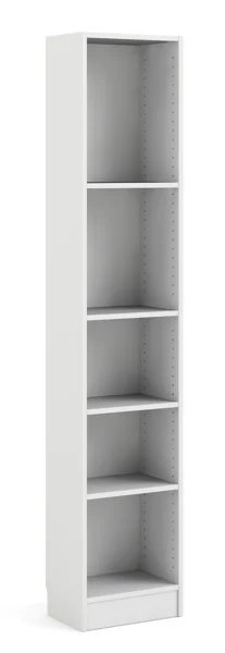 Alfa hvid smal bogreol med 4 hylder 40 x 203 cm