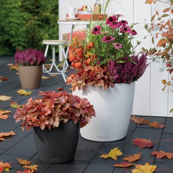 Lechuza Classico Color krukke til blomster med selvvandingssystem Hvid Ø43 x H40 cm