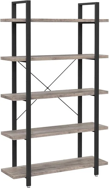 Reol - stuereol i industrielt design - grå beige 177,5 x 105 x 33,5