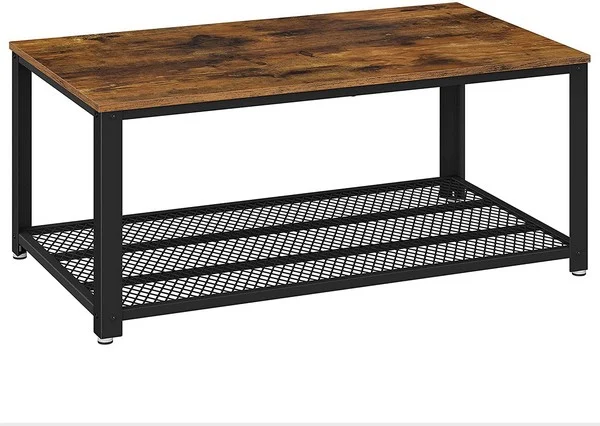 Sofabord - stuebord i industrielt design - rustik brun 106x60x45