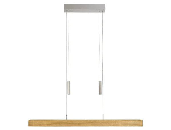 Pendellampe egetræ Herzblut 250 cm (Kan indstilles i afstand fra loft fra 95 cm til 160 cm)