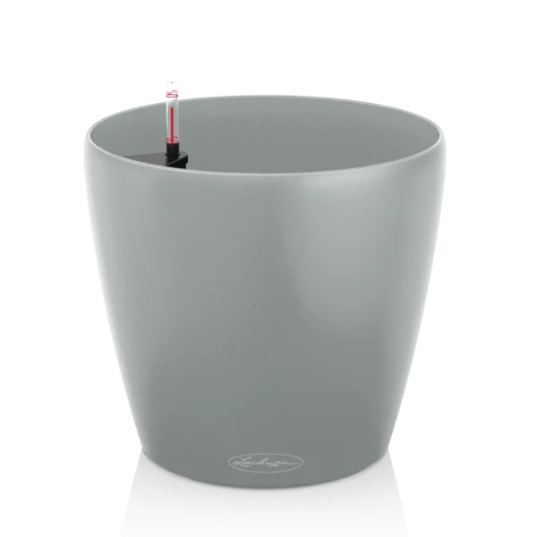 Lechuza Classico Color ECO 43 krukke til blomster med selvvandingssystem Grå lys