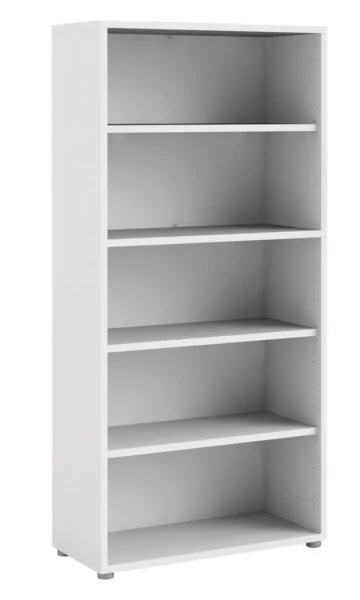 Futura hvid bogreol med 4 hylder 89,2 x 186 cm