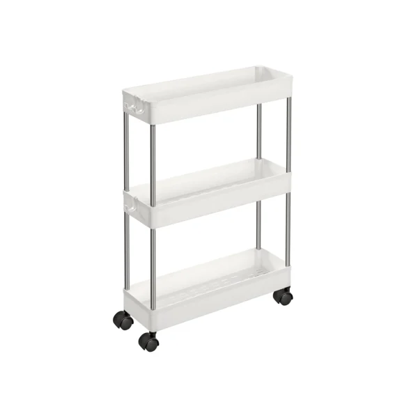 Rullevogn - smal opbevaringsvogn med 3 hylder 40 x 13 x 60