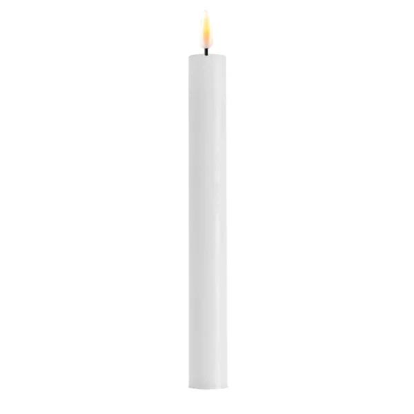 Deluxe Homeart hvide LED Kronelys 24 cm 2 stk.