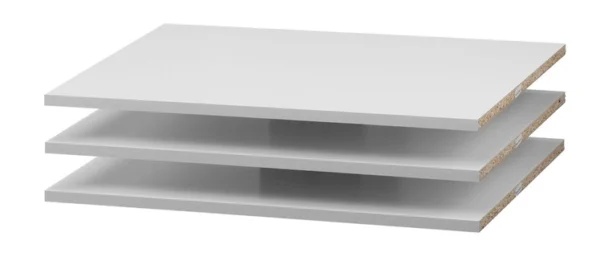 Pakke med 3 stk hylder til Trend 220 skabe bredde 120 og 240 cm.