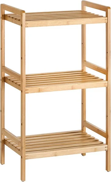 Badeværelsesreol med 3 hylder - bambus reol - 45 x 31,5 x 80