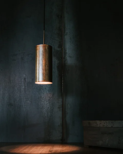 TUBE Brun kobberlampe