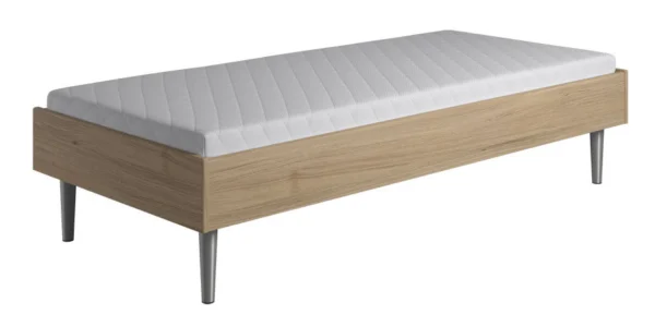 Krone enkeltseng, egefiner, vælg mellem træ-eller metalben. Metalben 90 cm 190 cm
