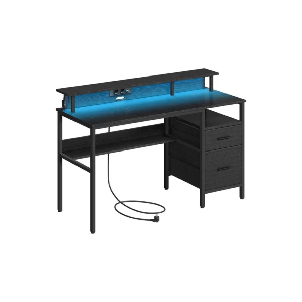 Gaming bord med LED lys 55 x med skuffesektion