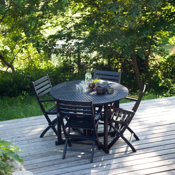 Expa - Spisebord med folde funktion, mahogni, diameter 110 cm