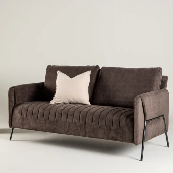 Oban - 2 personers sofa i brunt stof