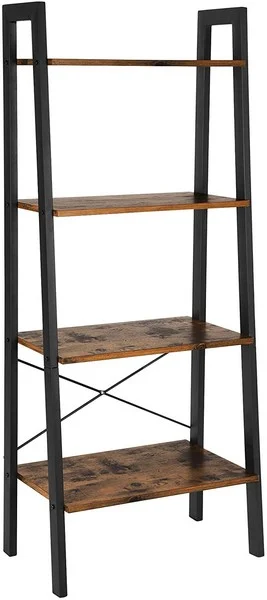 Reol - stigereol i industrielt design - rustik 138 x 56 x 34
