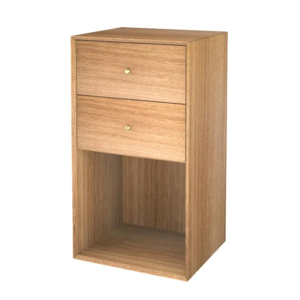 The Wood Box 7139 Kommode, m. 2 skuffer øverst