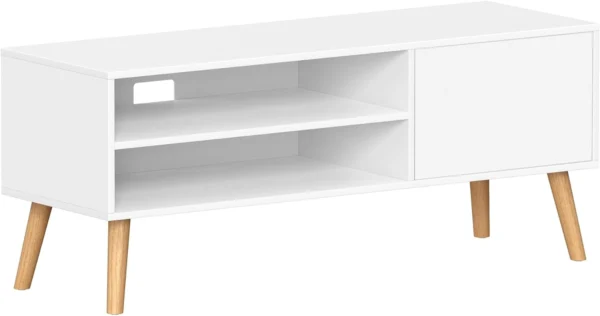TV-bord - retro TV-bænk - vintage hvid 120x40x50 cm