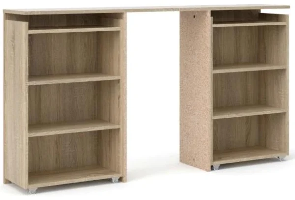 Nibe 140 cm hovedgavl i egelook med 2 skabe til opbevaring.