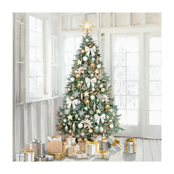 Edelweiss CHRISTMAS TREE juleservietter 33x33 cm