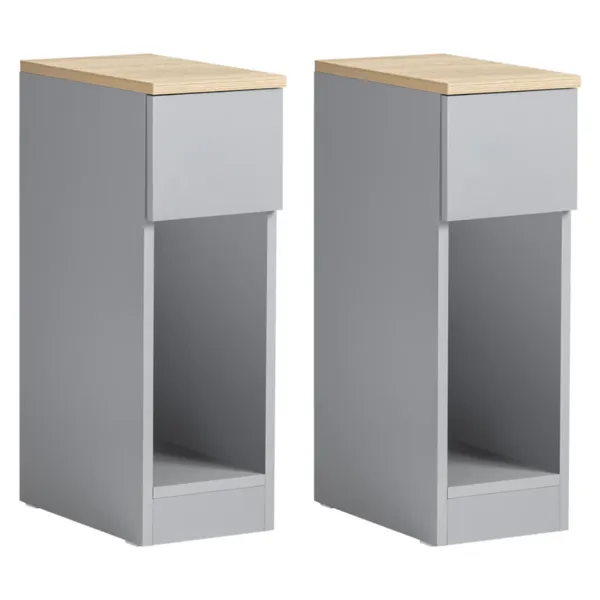 Sideborde - 2 moderne sengeborde med opbevaring - 60x35x20