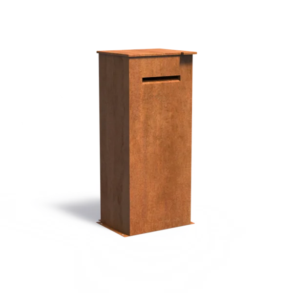 Postkasse cortenstål model Case til brev og pakkepost
