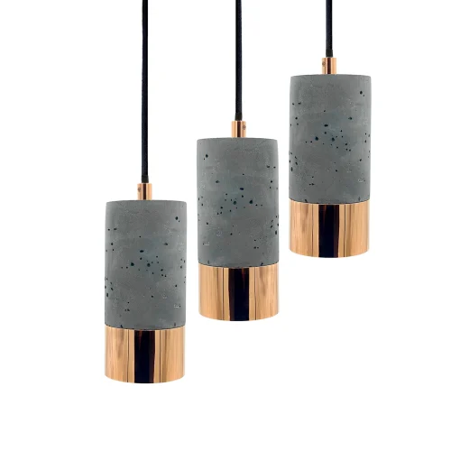 Mørk betonlampe (3 styk) GU10 fatning